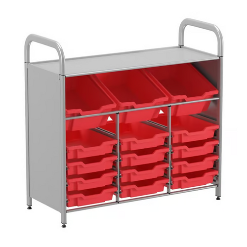 Callero Custom Low Maker Starter Unit 3 Deep Tilting & 12 Shallow Trays - Gratnells CSTA3444 Callero Custom Low Maker Starter Unit 3 Deep Tilting & 12 Shallow Trays - Gratnells CSTA3444