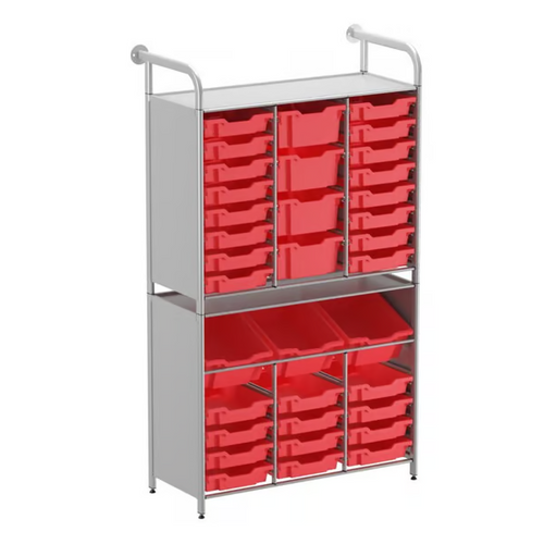 Callero Custom Tall Maker-Tall Starter Unit 28 Shallow & 3 Deep Tilting & 4 Deep Trays - Gratnells CSTA342144 Callero Custom Tall Maker-Tall Starter Unit 28 Shallow & 3 Deep Tilting & 4 Deep Trays - Gratnells CSTA342144