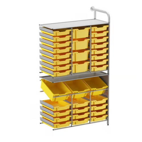 Callero Custom Tall Maker-Tall Adder Unit 28 Shallow & 3 Deep Tilting & 4 Deep Trays - Gratnells CADD342144 Callero Custom Tall Maker-Tall Adder Unit 28 Shallow & 3 Deep Tilting & 4 Deep Trays - Gratnells CADD342144