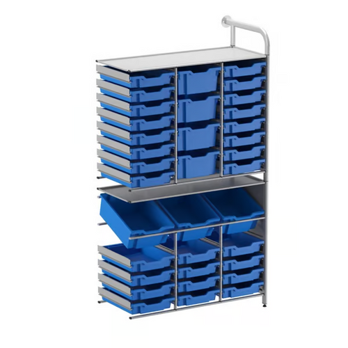 Callero Custom Tall Maker-Tall Adder Unit 28 Shallow & 3 Deep Tilting & 4 Deep Trays - Gratnells CADD342144 Callero Custom Tall Maker-Tall Adder Unit 28 Shallow & 3 Deep Tilting & 4 Deep Trays - Gratnells CADD342144
