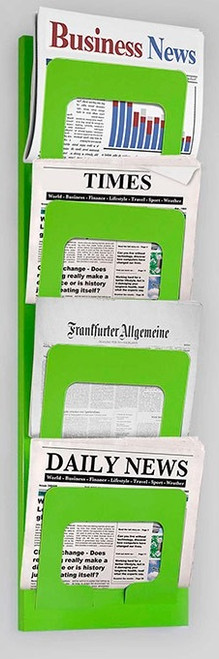 Scoop Wall Mounted Newspaper-Magazine Display - Magnuson SCOOP