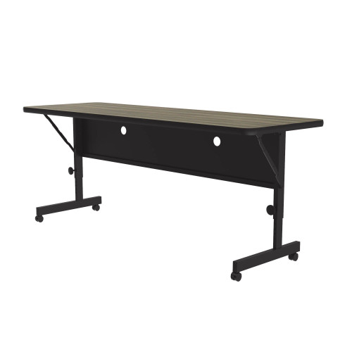 Rectangular Adjustable Height Designer High Pressure Laminate Flip Top Nesting Table, Shown Without Matching Edge Band - Correll