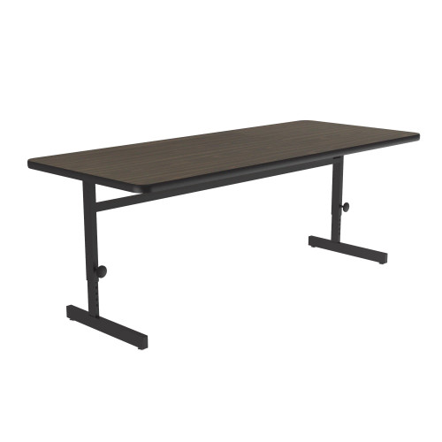 Adjustable Height Designer High Pressure Laminate Workstation and Student Desk, Shown Without Matching Edge Band - Correll Adjustable Height Designer High Pressure Laminate Workstation and Student Desk, Shown Without Matching Edge Band - Correll