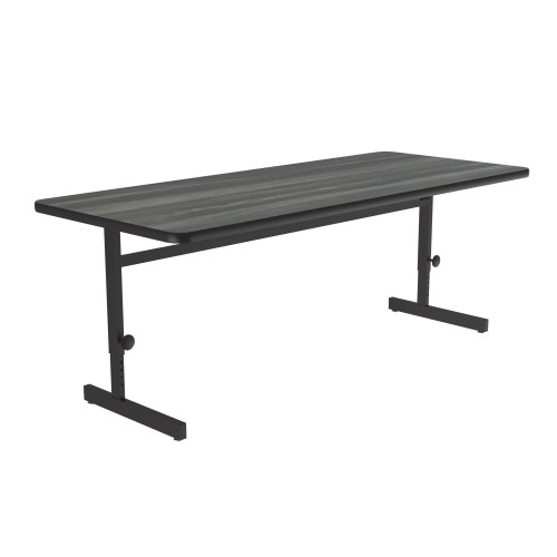 Adjustable Height Designer High Pressure Laminate Workstation and Student Desk, Shown Without Matching Edge Band - Correll Adjustable Height Designer High Pressure Laminate Workstation and Student Desk, Shown Without Matching Edge Band - Correll