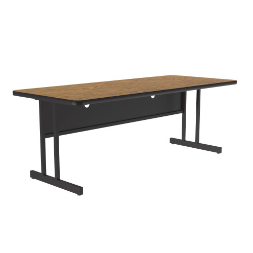 Keyboard Height Deluxe High Pressure Laminate Designer Workstation and Student Desk, Shown Without Matching Edge Band - Correll Keyboard Height Deluxe High Pressure Laminate Designer Workstation and Student Desk, Shown Without Matching Edge Band - Correll