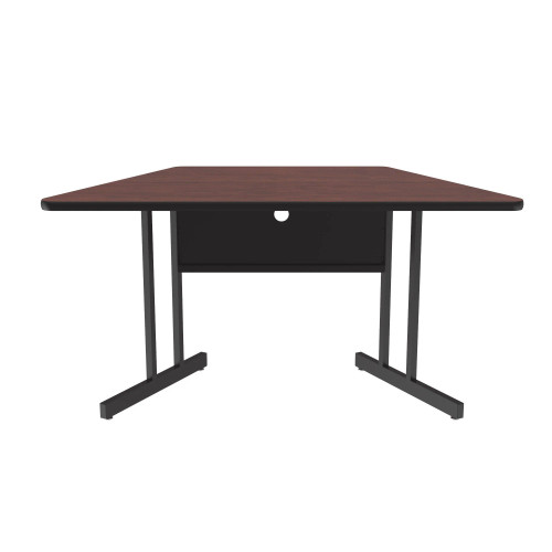 Trapezoid Desk Height Designer High Pressure Laminate Workstation and Student Desk, Shown Without Matching Edge Band - Correll WS3060TR-Designer Trapezoid Desk Height Designer High Pressure Laminate Workstation and Student Desk, Shown Without Matching Edge Band - Correll WS3060TR-Designer