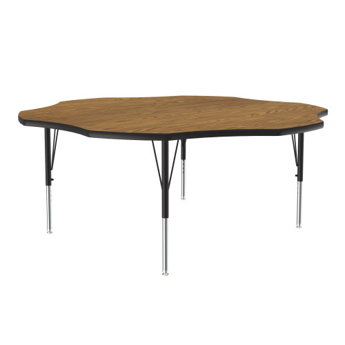Flower Adjustable Height Designer High Pressure Laminate Activity Table, Shown Without Matching Edge Band - Correll A60-FLR-Designer Flower Adjustable Height Designer High Pressure Laminate Activity Table, Shown Without Matching Edge Band - Correll A60-FLR-Designer