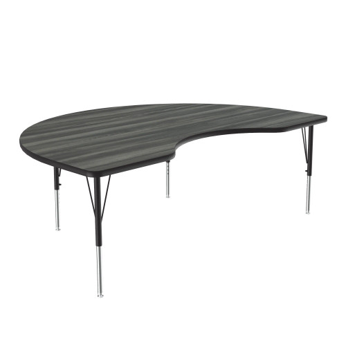 Kidney Adjustable Height Designer High Pressure Laminate Activity Table, Shown Without Matching Edge Band - Correll A4872-KID-Designer Kidney Adjustable Height Designer High Pressure Laminate Activity Table, Shown Without Matching Edge Band - Correll A4872-KID-Designer