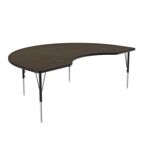 Kidney Adjustable Height Designer High Pressure Laminate Activity Table, Shown Without Matching Edge Band - Correll A4872-KID-Designer Kidney Adjustable Height Designer High Pressure Laminate Activity Table, Shown Without Matching Edge Band - Correll A4872-KID-Designer