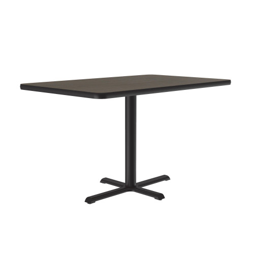 Rectangular Table with Designer High Pressure Laminate for Café or Breakroom, Shown Without Matching Edge Band - Correll Rectangular Table with Designer High Pressure Laminate for Café or Breakroom, Shown Without Matching Edge Band - Correll