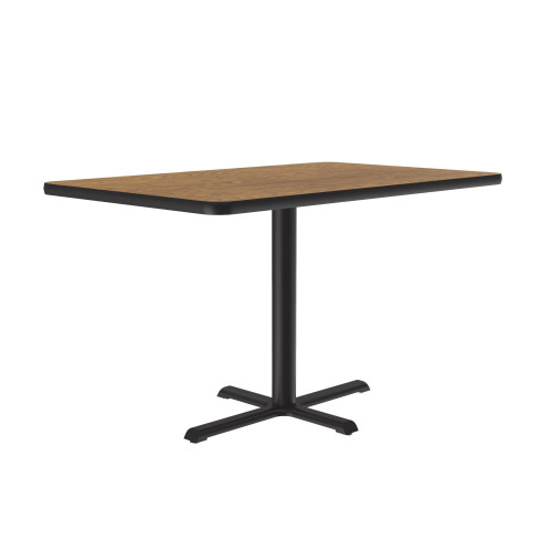 Rectangular Table with Designer High Pressure Laminate for Café or Breakroom, Shown Without Matching Edge Band - Correll Rectangular Table with Designer High Pressure Laminate for Café or Breakroom, Shown Without Matching Edge Band - Correll