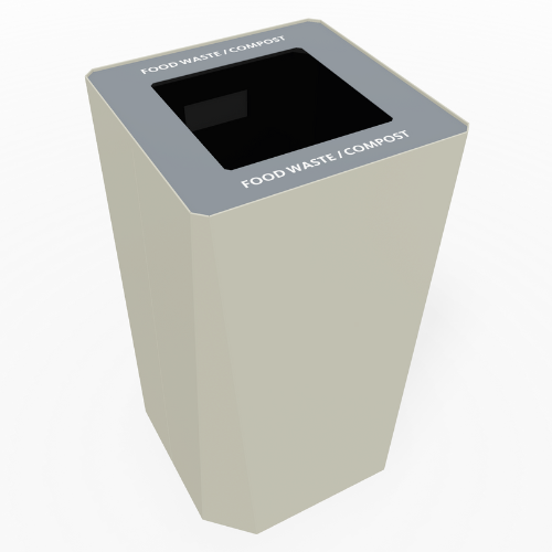 KASTA 22 Gallon Waste Receptacle - Magnuson Group KST-1612L **Waste Opening**