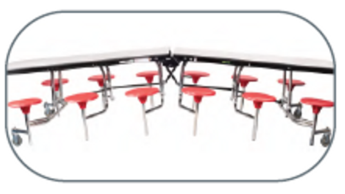 Table Easily Locks while Off the Ground to Easily Clean Floor Table Easily Locks while Off the Ground to Easily Clean Floor