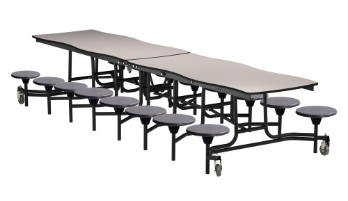 Mobile Swerve Cafeteria Table with Stools - NPS MSTS Mobile Swerve Cafeteria Table with Stools - NPS MSTS