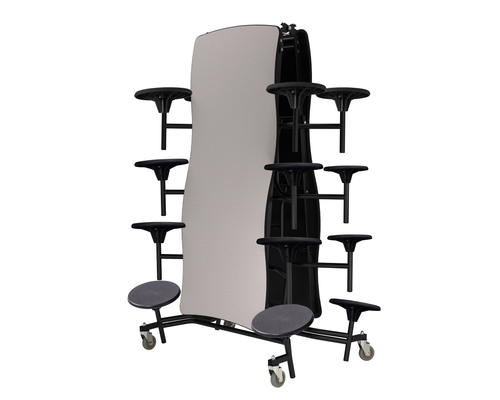 Mobile Swerve Cafeteria Table with Stools - NPS MSTS Mobile Swerve Cafeteria Table with Stools - NPS MSTS
