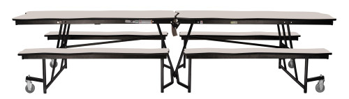 Mobile Bedrock Cafeteria Table with Benches - NPS MBTB