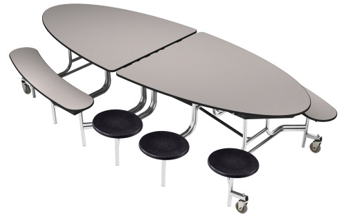 Mobile Elliptical Table with Combo Seating - NPS METSB