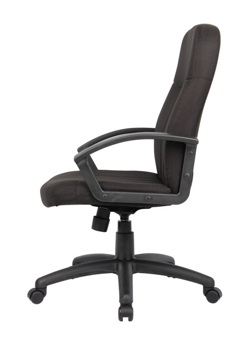 Mid Back Fabric Managers Chair In Black - Boss B8306-BK