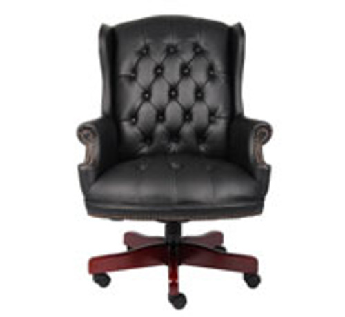 Wingback Traditional Chair - Boss B800-BK - Black