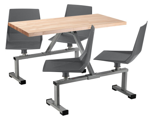 Cluster Swivel Booth with Butcherblock Top - NPS Cluster Swivel Booth with Butcherblock Top - NPS