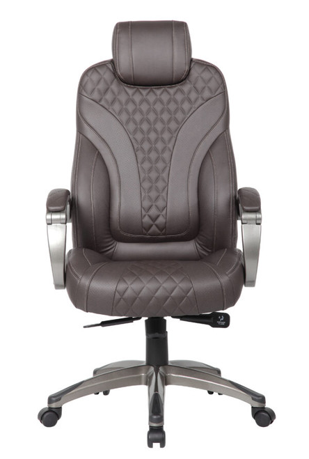 Hinged Arm Executive Chair with Synchro-Tilt - Boss B8871P-BB - Brown