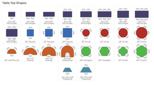 Modern Classic Series Table Shapes - Allied USA