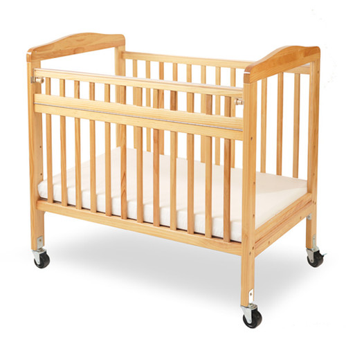 Mini/Portable Non-folding Wooden Window Crib with Safety Gate - LA Baby CW-530A-N