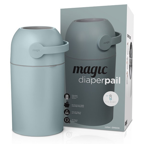 Magic Odorless Diaper Pail - LA Baby DP-110-Green