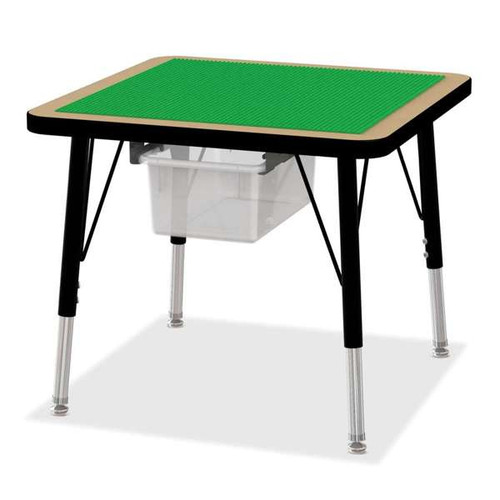 Adjustable Building Table - Traditional Brick Compatible - Jonti-Craft 5718JC **Optional Rail and Tub Sold Separately**