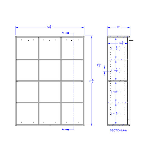 Young Time Adjustable Shelf Bookcase - Jonti-Craft Standard Height