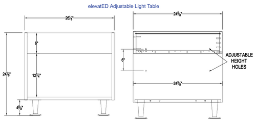 elevatED Adjustable Light Table - Whitney Brothers WB0760