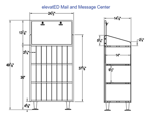 elevated™ Mail And Message Center - Whitney Brothers WB1914 