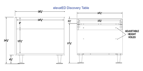 elevated™ Toddler Discovery Table - Whitney Brothers WB1916 elevated™ Toddler Discovery Table - Whitney Brothers WB1916