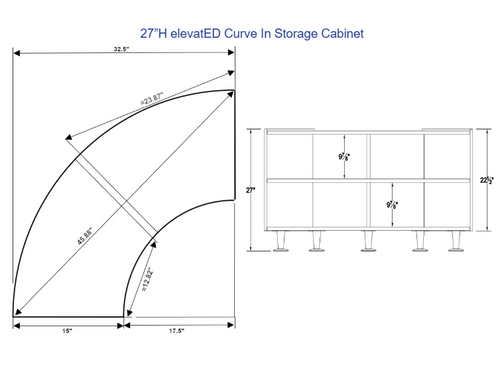 elevatED Curve In Storage Cabinet - Whitney Brothers - WB1922