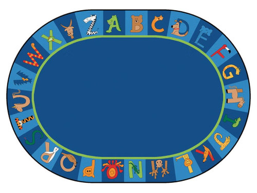 Oval Premium A to Z Animals Rug - Carpets For Kids Oval Premium A to Z Animals Rug - Carpets For Kids