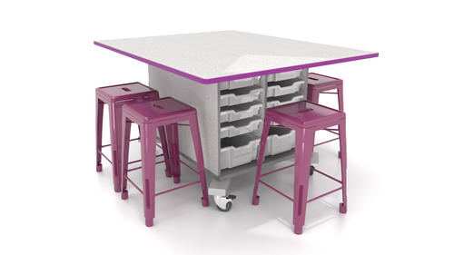 Hideaway Storage Table with High Pressure Laminate Top - CEF Hideaway Storage Table with High Pressure Laminate Top - CEF