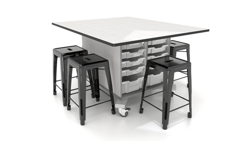 Hideaway Storage Table with High Pressure Laminate Top - CEF Hideaway Storage Table with High Pressure Laminate Top - CEF