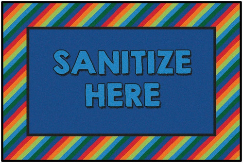 Rainbow Stripe Sanitize Value Rug - Carpets for Kids #37.42 Rainbow Stripe Sanitize Value Rug - Carpets for Kids #37.42