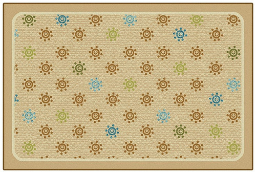 Sunshine Flowers Value Rug - Carpets for Kids - Nature, Tan 37.63 / 49.63