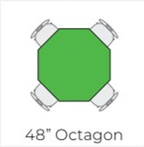 Modern Classic Octagon Shaped Dry Erase Table with Adjustable Height - Allied USA CLS48OTDE
Showing Chair Placement
