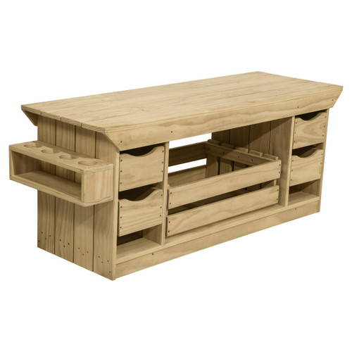 Outdoor Activity Center and Mud Kitchen Set - Wood Designs WD991438 - Activity Center Outdoor Activity Center and Mud Kitchen Set - Wood Designs WD991438 - Activity Center