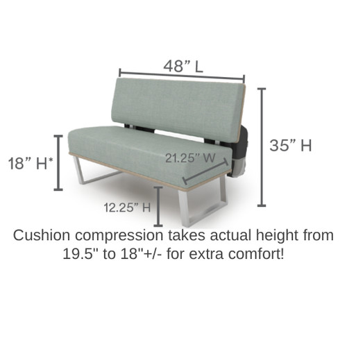 CEF ESTO-BENCH-18-48 ESTO Bench with High Pressure Laminate Back
**Optional Backpack Hooks Sold Separately**