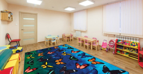Pixel Perfect Beautiful Butterfly Seating Rug - Carpets For Kids