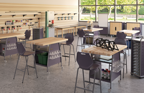 Wood Shop Environmental of Maker Invent Butcher Block Table - Paragon