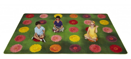 Pixel Perfect Flower Power Seating Rug - Carpets For Kids