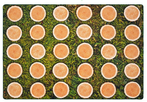 Tree Rounds Seating Rug - Carpets For Kids
