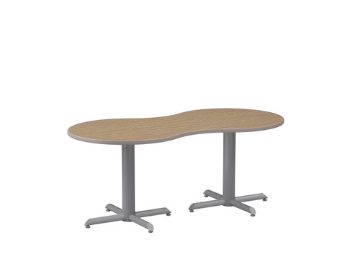 Peanut Cafe Table with Crisscross Bases - Smith System 
29"H Sitting Height Table Peanut Cafe Table with Crisscross Bases - Smith System 
29"H Sitting Height Table