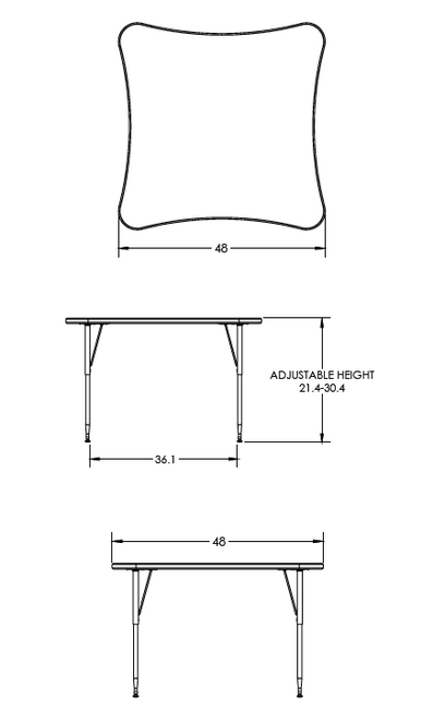 Foresight Engage Square Activity Table - Smith System Foresight Engage Square Activity Table - Smith System