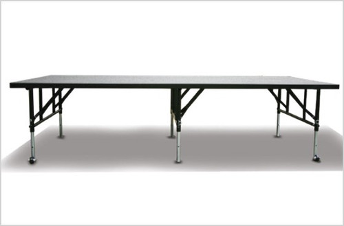 Adjustable Height Transfold Stage with Carpet Deck - Midwest