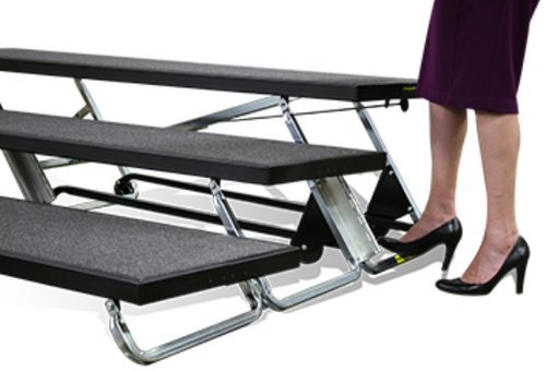 Reverse Taper Transfold Standing Choral Riser - Midwest TFSR72 Reverse Taper Transfold Standing Choral Riser - Midwest TFSR72